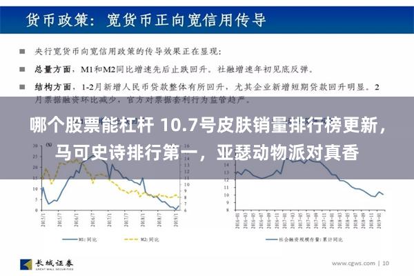 哪个股票能杠杆 10.7号皮肤销量排行榜更新，马可史诗排行第一，亚瑟动物派对真香