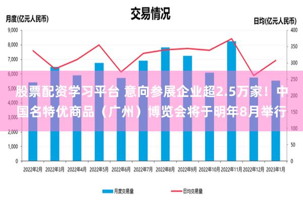 股票配资学习平台 意向参展企业超2.5万家！中国名特优商品（广州）博览会将于明年8月举行