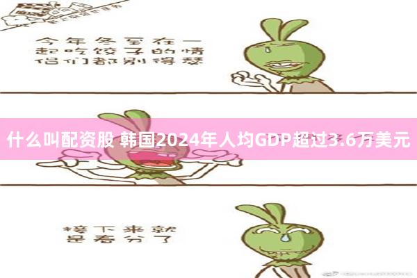 什么叫配资股 韩国2024年人均GDP超过3.6万美元